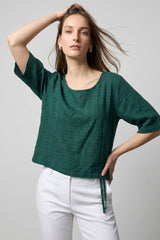USQUARED Women's Tie-Up Ruched Top