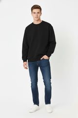 Men's Basic Crew Neck Minor Fault Sweat Shirt