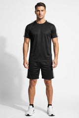 Men's Dual Striped Activewear Twin Set