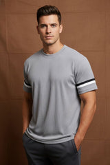 Men's Dry Fit Self Textured Minor Fault Tee Shirt