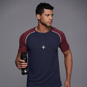 Navy & Maroon