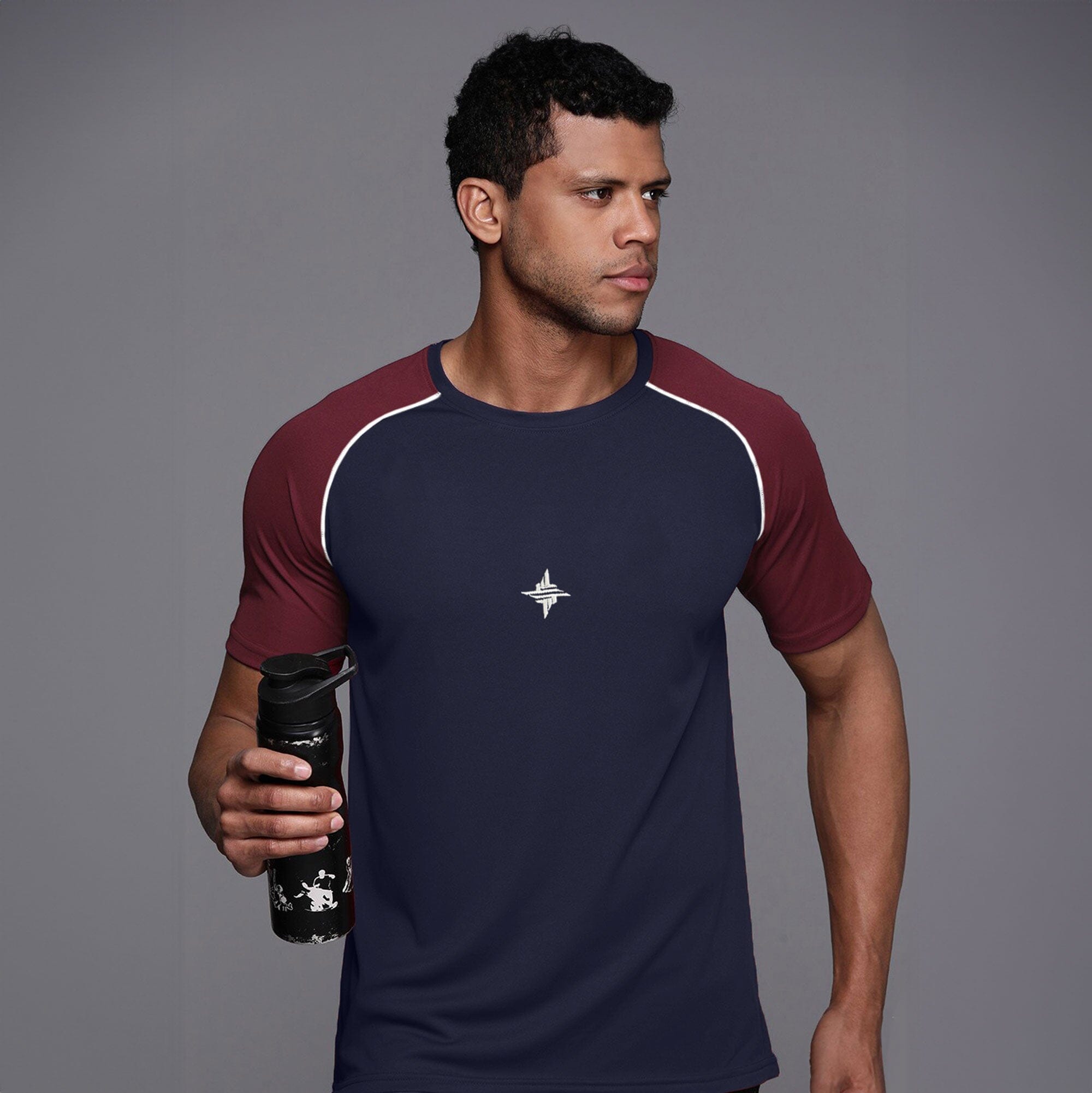 Navy & Maroon