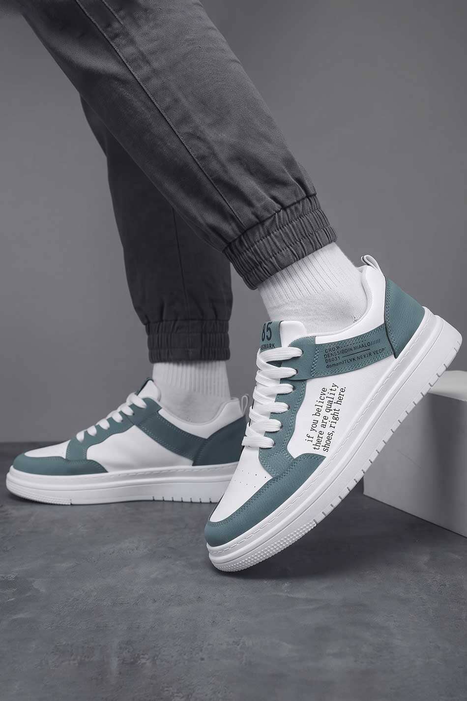White & Powder Blue