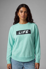 L.A.T Women's Surprised Life High Low Hem Sweatshirt