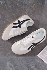 Women's Striped Low Top Sneakers