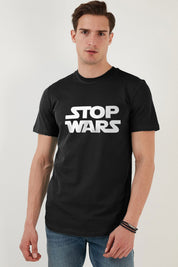 Polo Republica Men's Palestine's Stop Wars Printed Tee Shirt Men's Tee Shirt Polo Republica 