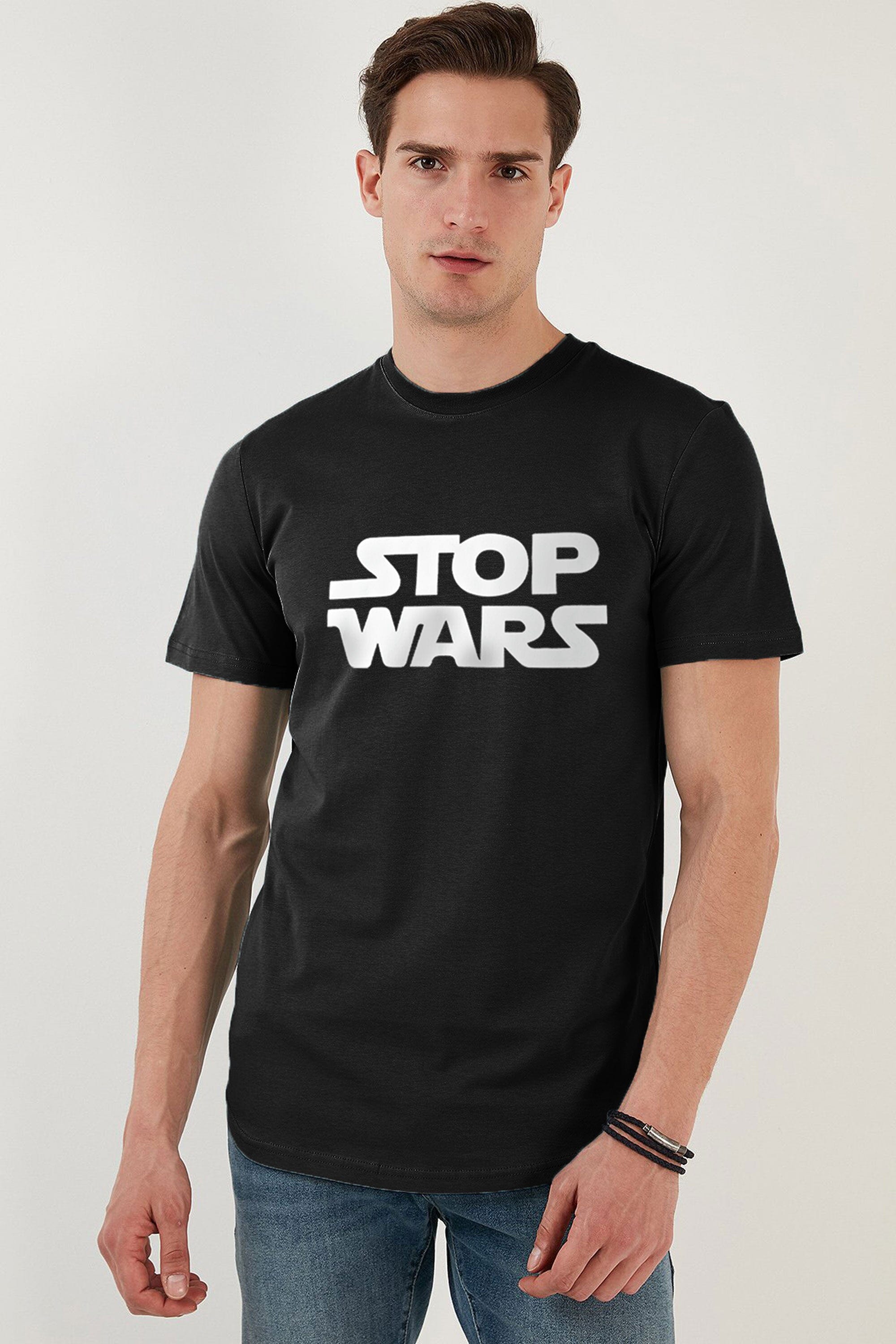 Polo Republica Men's Palestine's Stop Wars Printed Tee Shirt Men's Tee Shirt Polo Republica 