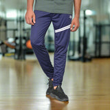 Men's Embroidered Logo & Stripes Style Activewear Trousers