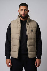 Men's Embroidered Puffer Gillet