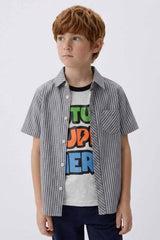 Cherrico Boy's Striped Double Layered Casual Shirt