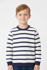 Boy's Stripped Fleece Sweatshirt