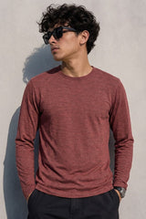 Men's Lightweight Round Neck Long Sleeve Tee Shirt
