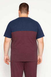 Navy & Burgundy