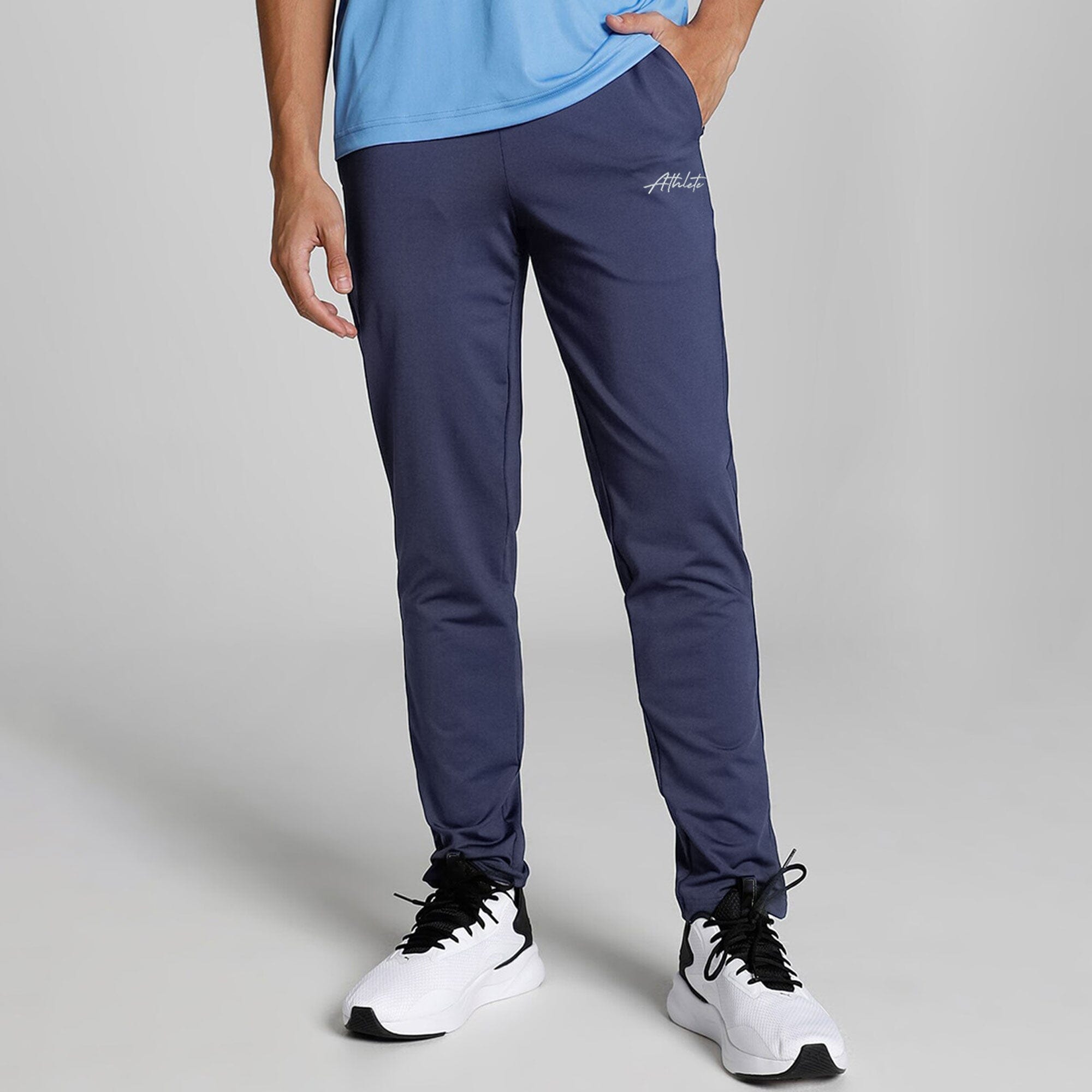 Men's Athlete Printed Activewear Trousers Men's Trousers IBT Navy S 