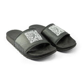 Men's Barcode Printed Classic Slides