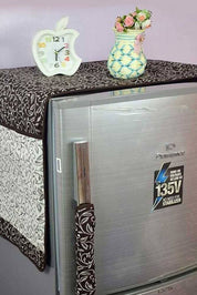 Fridge Cover Made By Dual Layer Cotton Polyster Filling Quilted Fabric Washable Stuff
