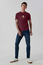 Polo Republica Men's Logo Embroidered Crew Neck Tee Shirt