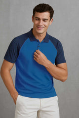Polo Republica Men's Contrast Raglan Sleeve Polo Shirt