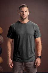Jay Cee Men's Pleated Activewear Tee Shirt