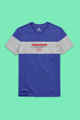 Max 21 Men's Panel Design Mountain Explorer Printed Crew Neck Tee Shirt
