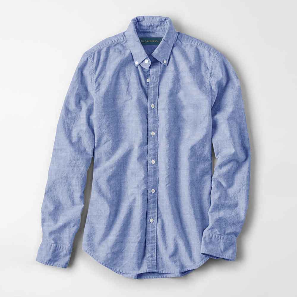 Polo Republica Men's Brandeta Minor Fault Casual Shirt Minor Fault Polo Republica Blue Marl S 