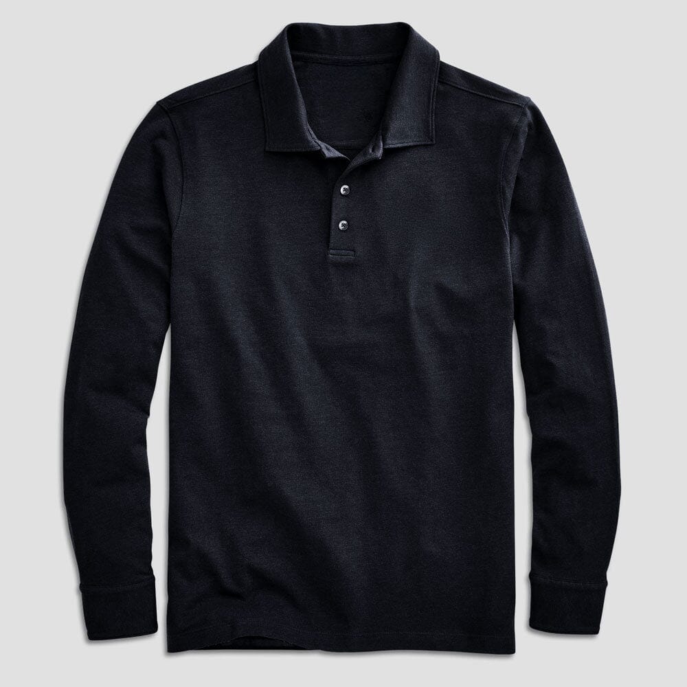 Arco Men's Openreach Embroidered Long Sleeve Minor Fault Polo Shirt Minor Fault Image Navy XXS 