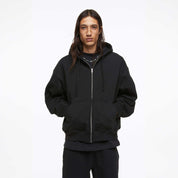 District Men's Classic Fleece Zipper Hoodie Men's Pullover Hoodie Minhas Garments Black S 