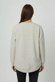 L.A.T Women's Butterfly High Low Hem Sweatshirt