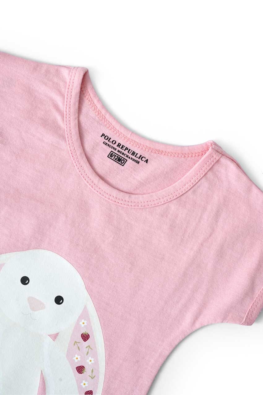 Polo Republica Girl's Strawberry Bunny Romper