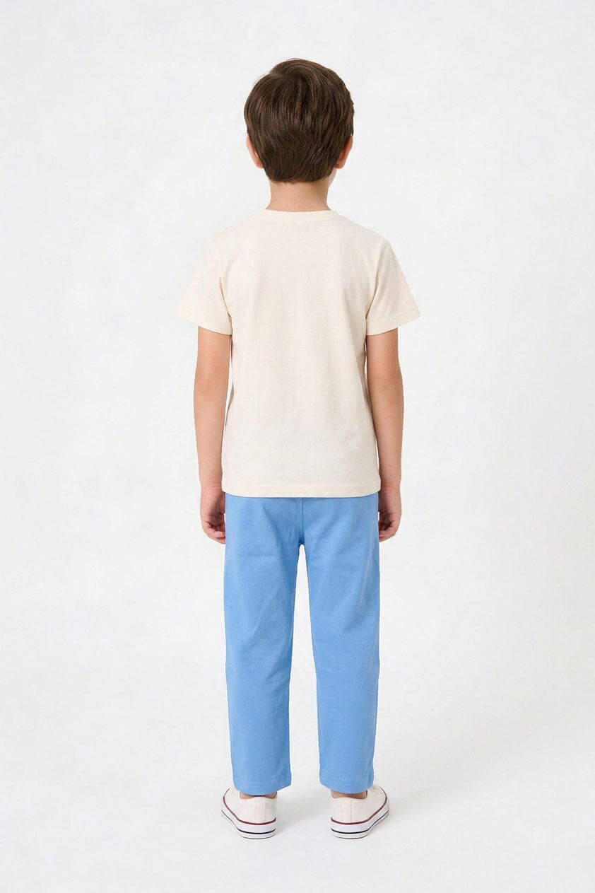 Beige & Blue