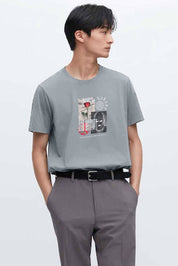 Polo Republica Men's Bad Habits Printed Crew Neck Tee Shirt
