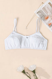 Aomeifen Girl's Bear Face Bidi Bra Girl's Undergarment Cash Purchase Kamran Mushtaq White 28-30 