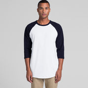 R-Adult Men's Classic Long Sleeve Minor Fault Tee Shirt Minor Fault First Choice White & Navy S 