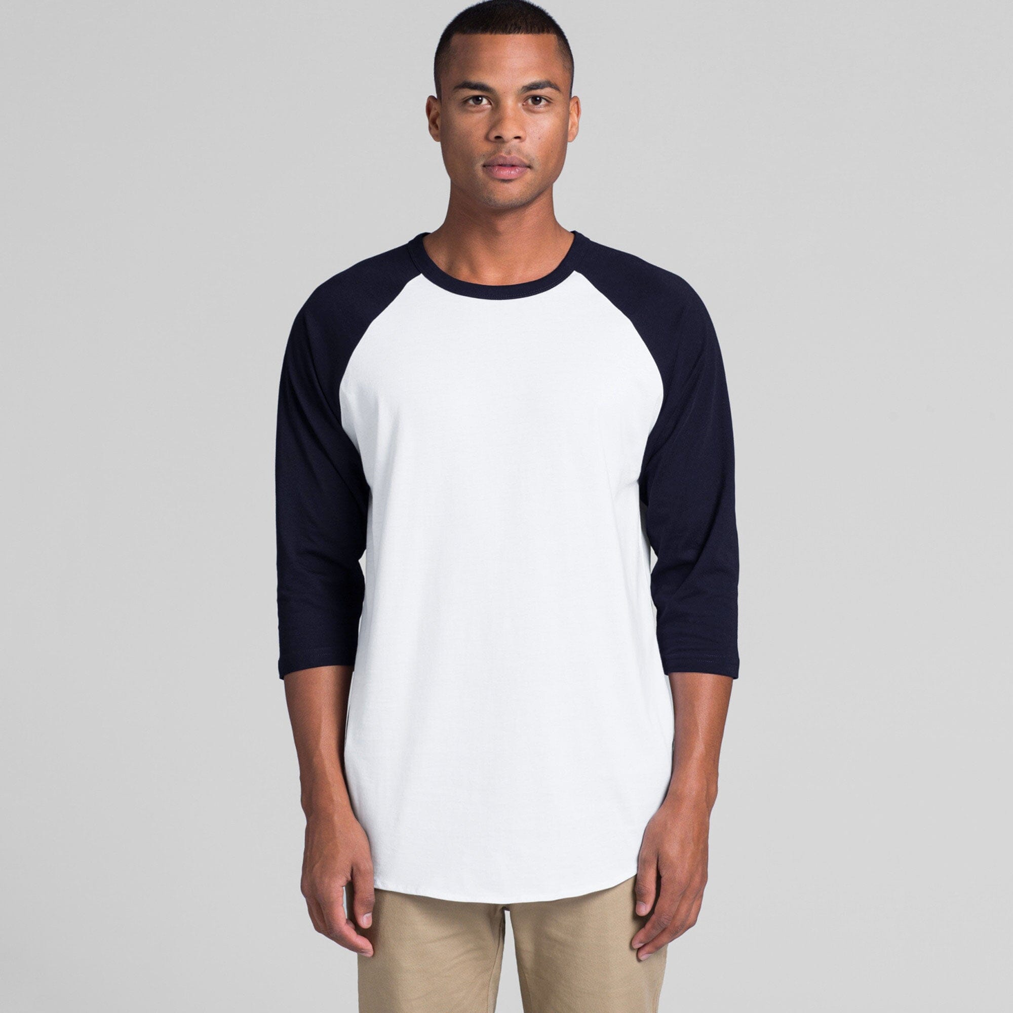 R-Adult Men's Classic Long Sleeve Minor Fault Tee Shirt Minor Fault First Choice White & Navy S 