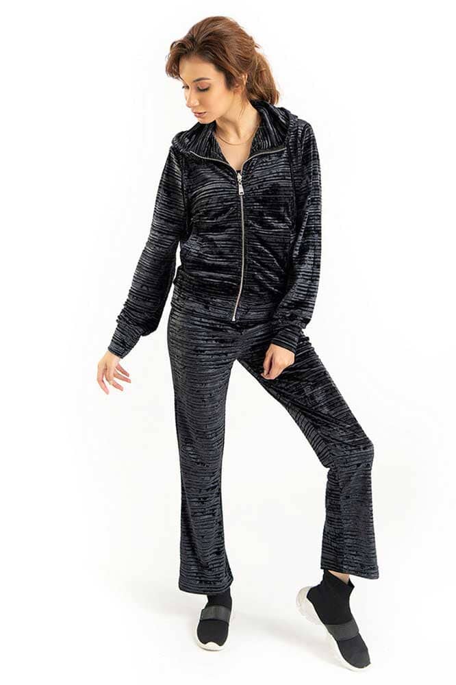 Start Women's Velvet Stripes Design Trousers