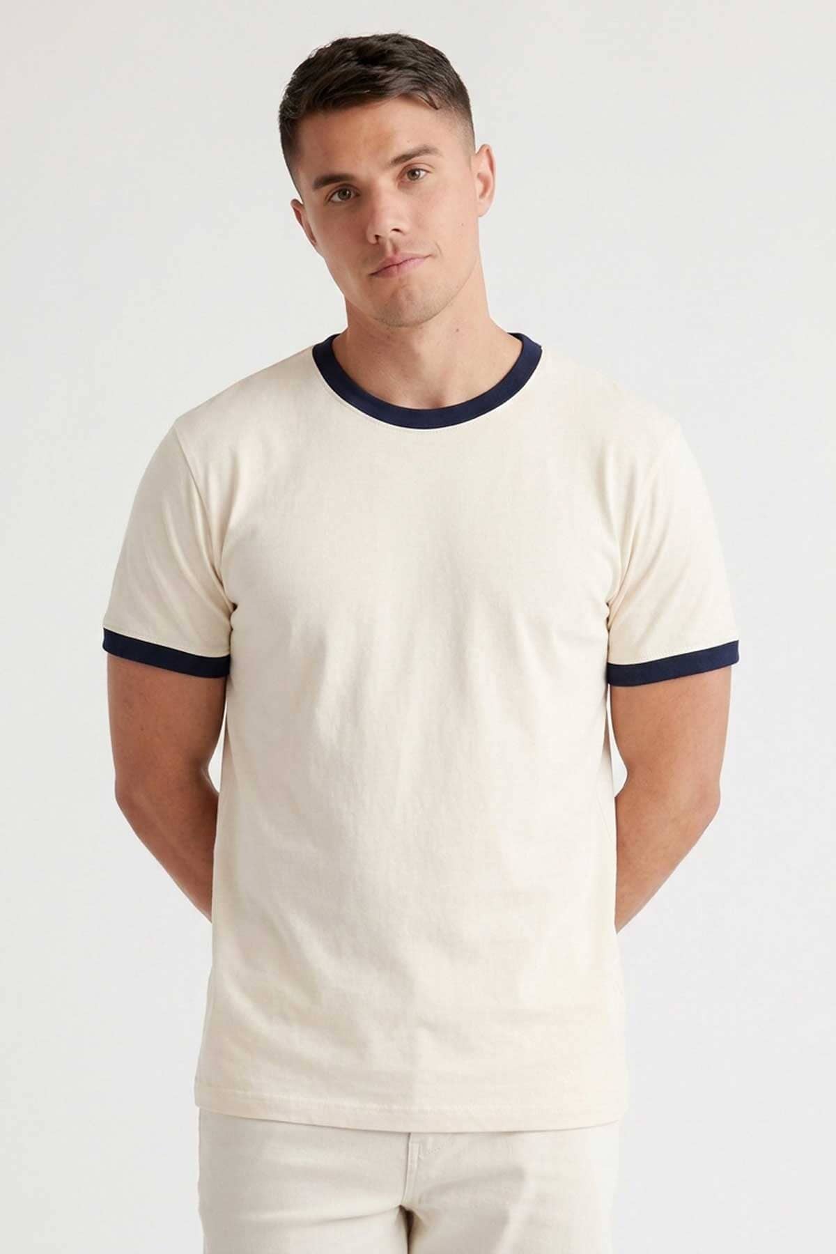 Beige & Navy