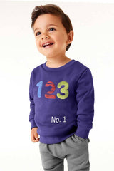 Tiny Teen Kid's 123 Printed Fleece Sweat Shirt