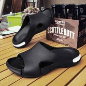 Men's Summer Lightweight Trendy Slipper Men's Shoes Sunshine China Black & White EUR 40 