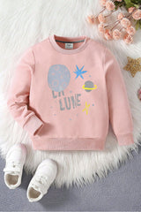 Tiny Teen Kid's Lune Printed Fleece Sweat Shirt