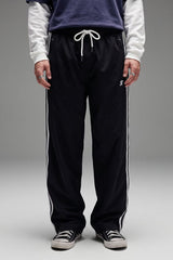 Jay Cee Men's Striped Baggy Trousers