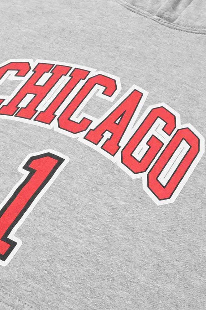 Polo Republica Men's NBA Chicago Printed Fleece Pullover Hoodie