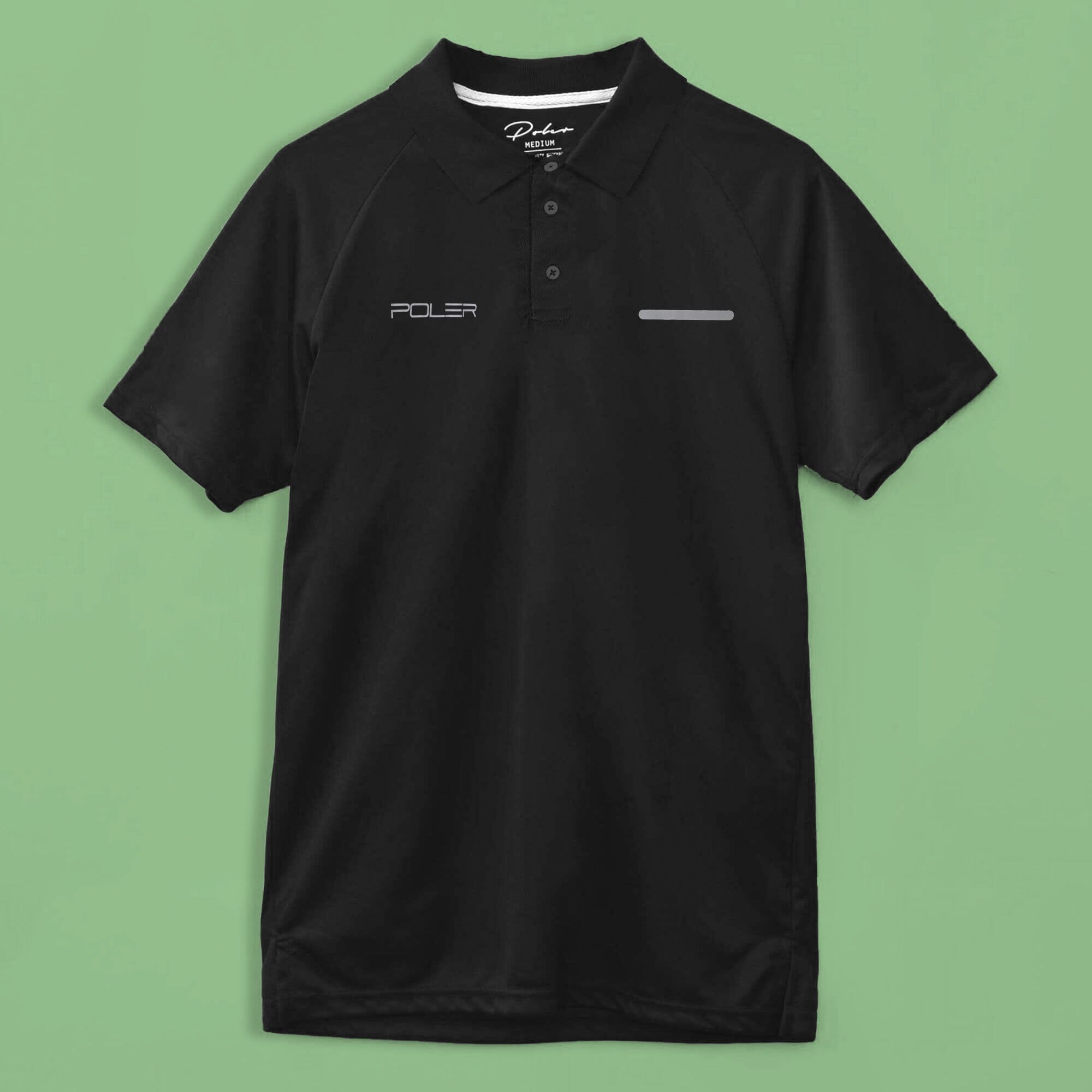 Poler Men's Logo Printed Stripe Style Activewear Polo Shirt Men's Polo Shirt IBT 