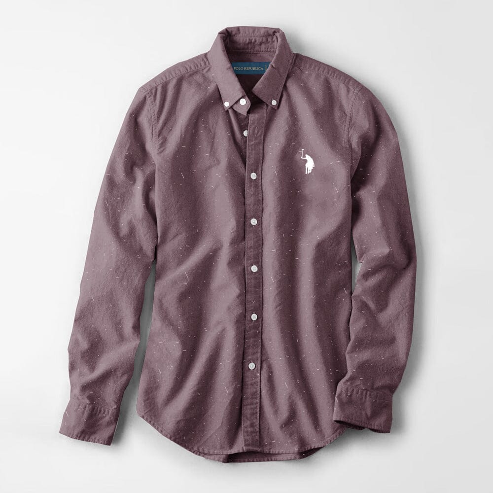 Polo Republica Men's Brandeta Minor Fault Casual Shirt Minor Fault Polo Republica Plum S 