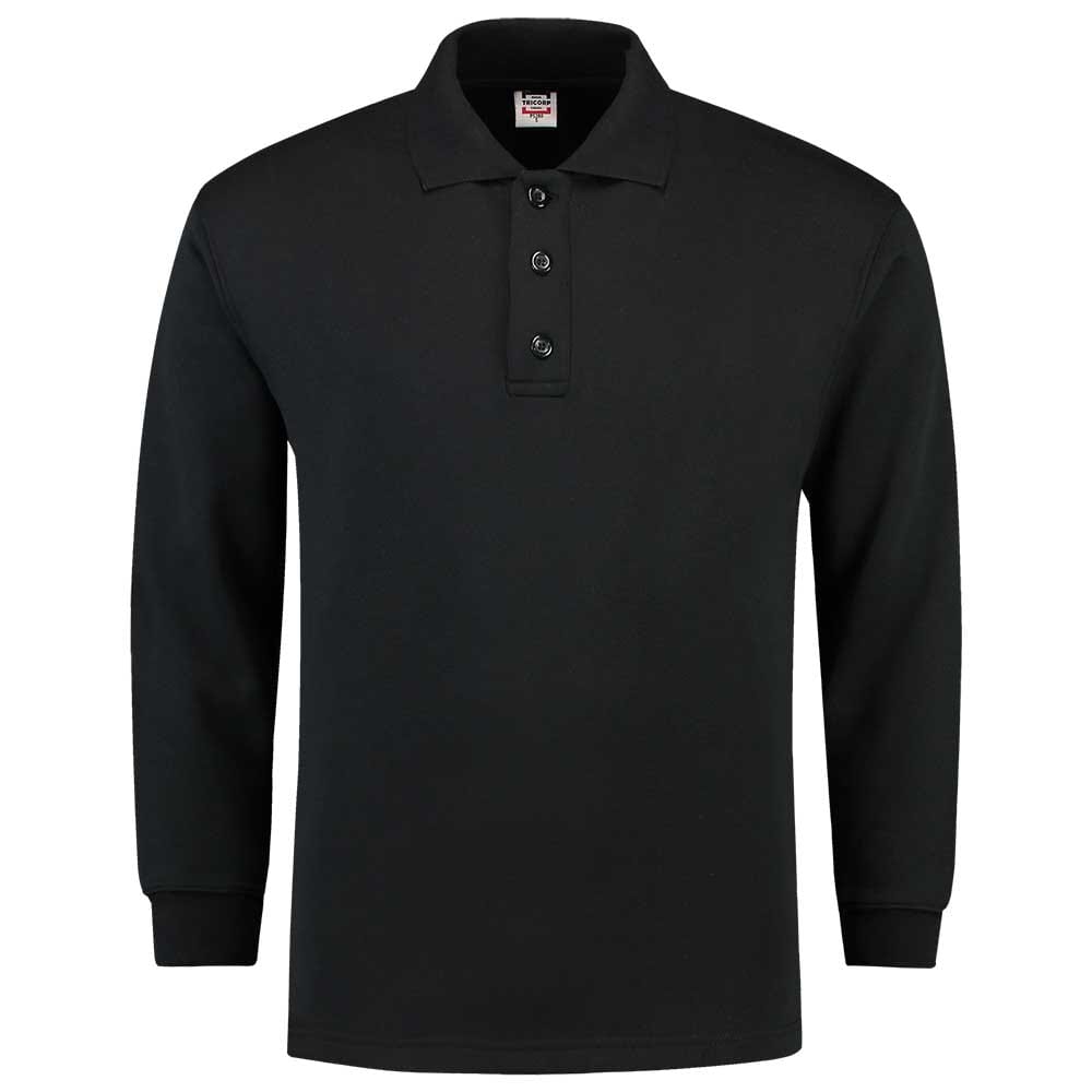 Tricorp Men's Long Sleeves Polo Sweater Men's Sweat Shirt ST Black XL 