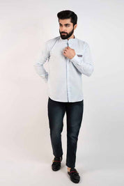 Hopio Men's Horki Mandarin Collar Style Casual Shirt