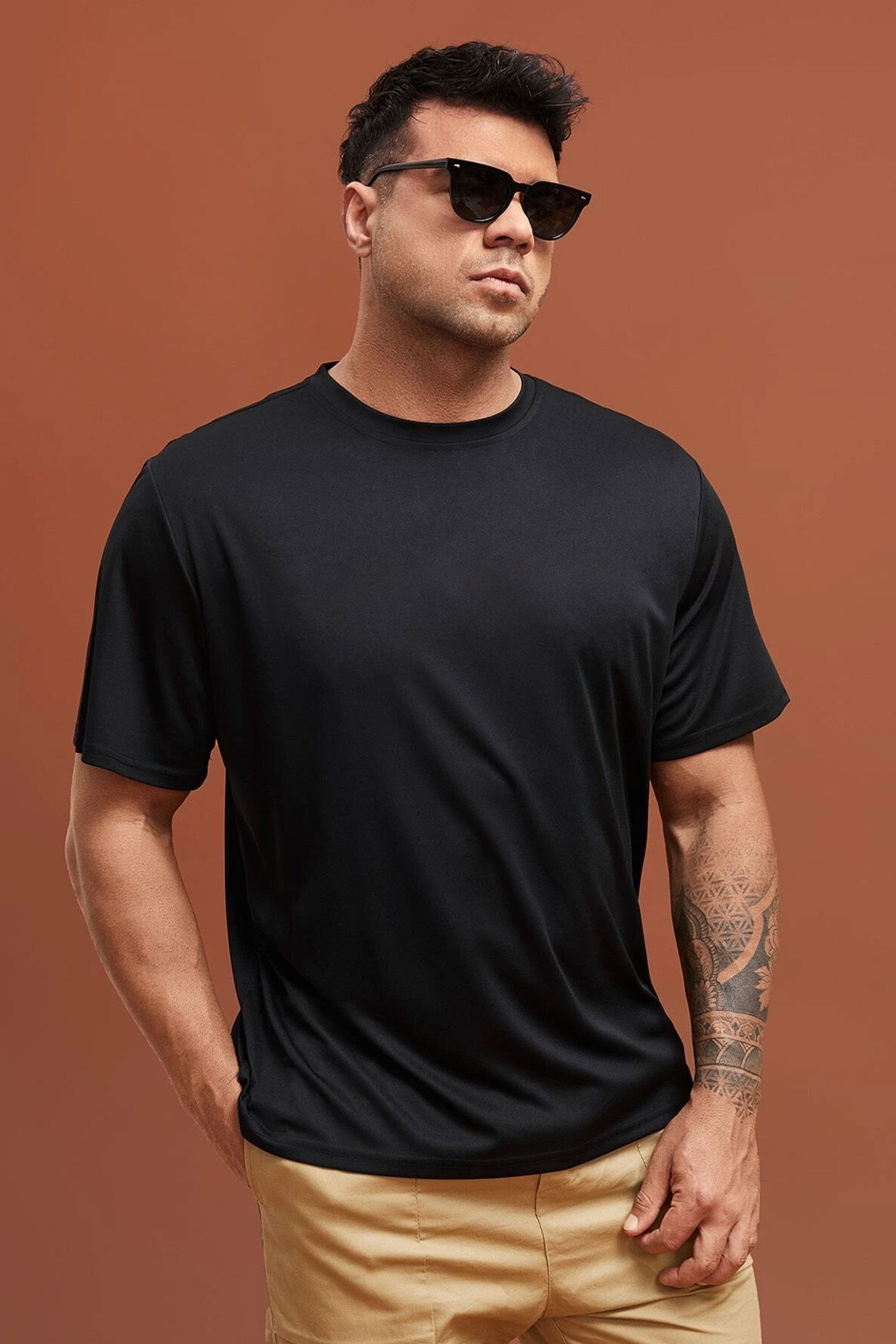 Century Style Men's Solid Design Classic Tee Shirt Men's Tee Shirt SNR 