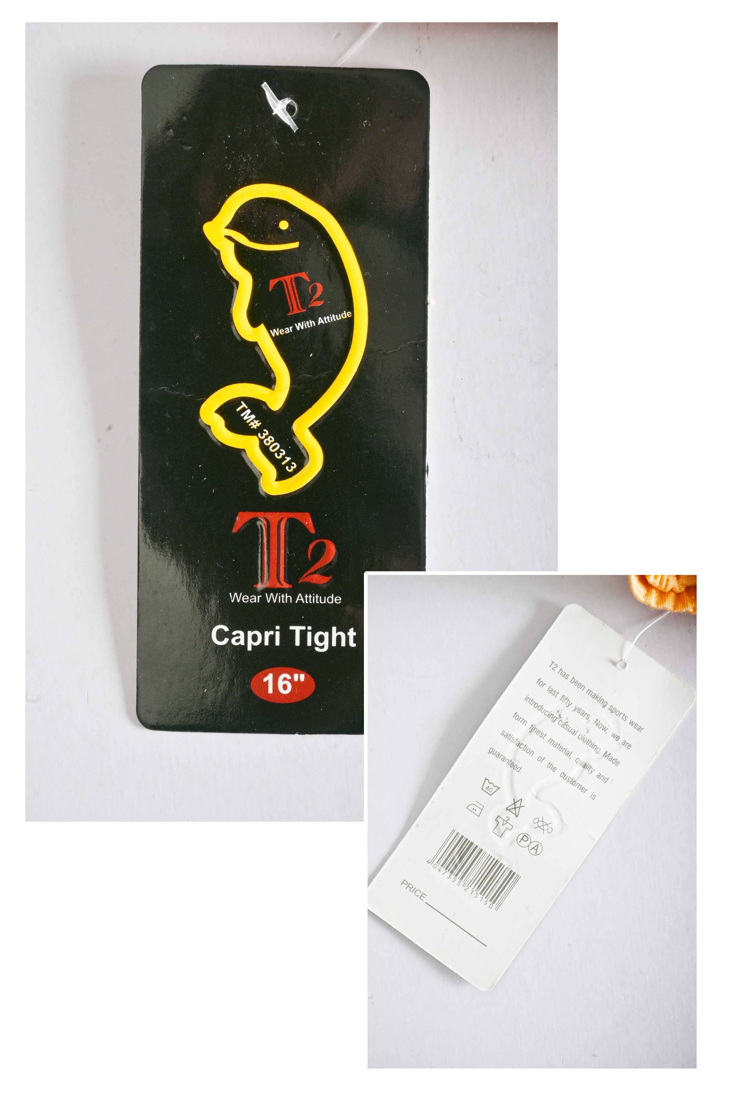 T2 Kid's Solid Design Capri Tights Girl's Trousers First Choice 