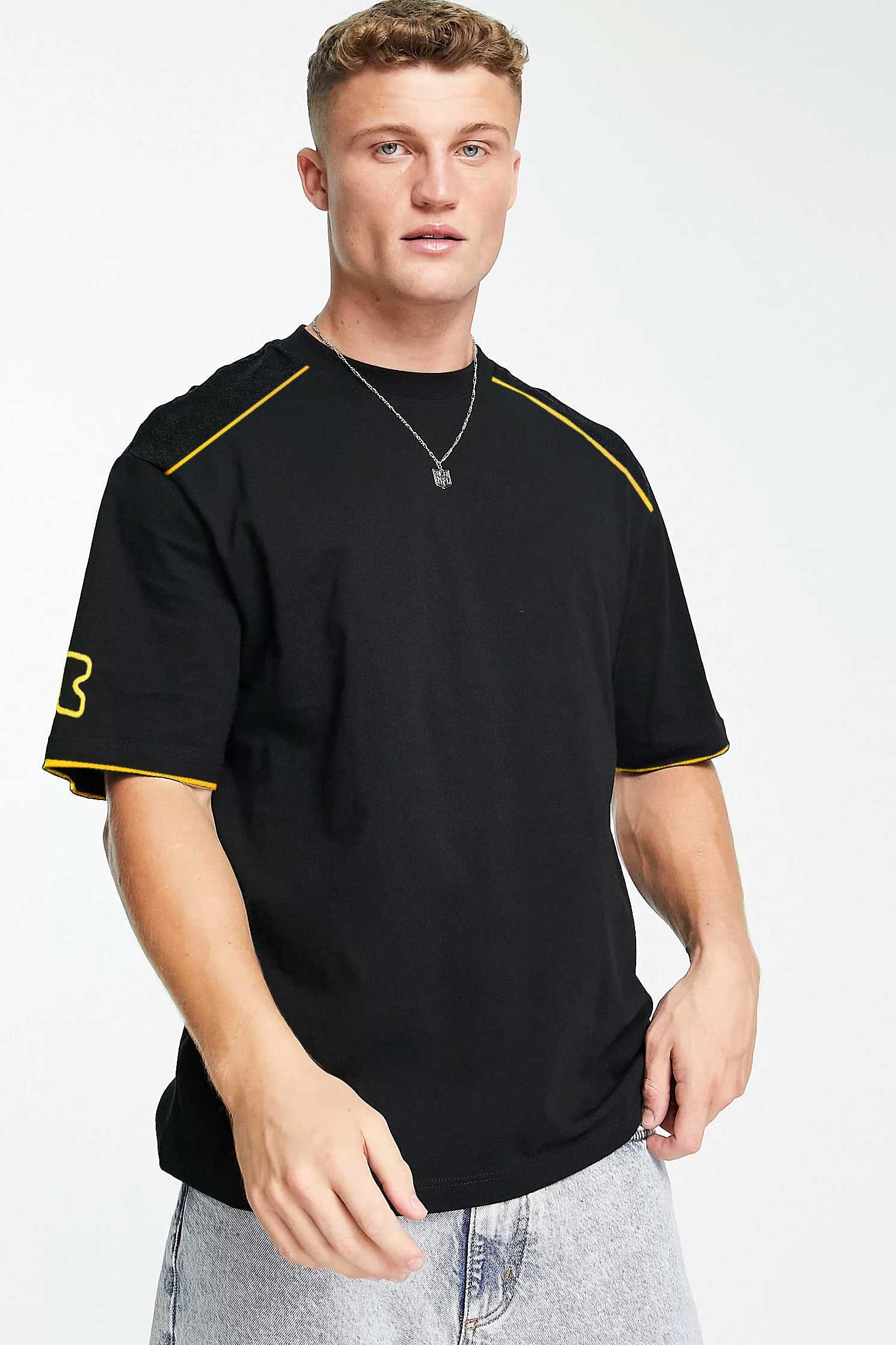 Aim Men's Solid Design Minor Fault Crew Neck Tee Shirt Minor Fault Polo Republica 