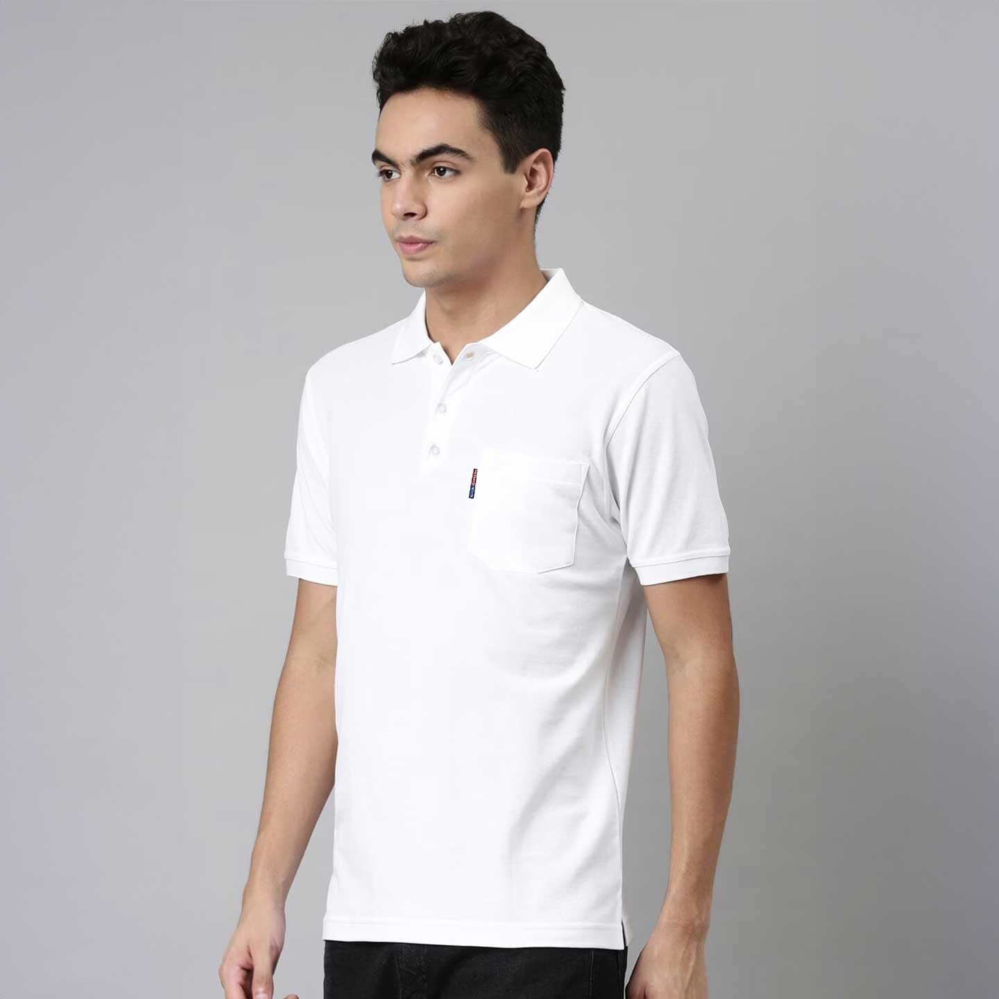 Salesianer Men's Short Sleeves Minor Fault Polo Shirt Men's Polo Shirt Image White XS 
