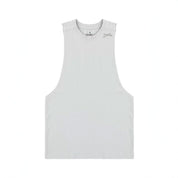 YLA Men's Wide Shoulder Cut Signature Tank Top Men's Activewear Vest Minhas Garments Sky S 
